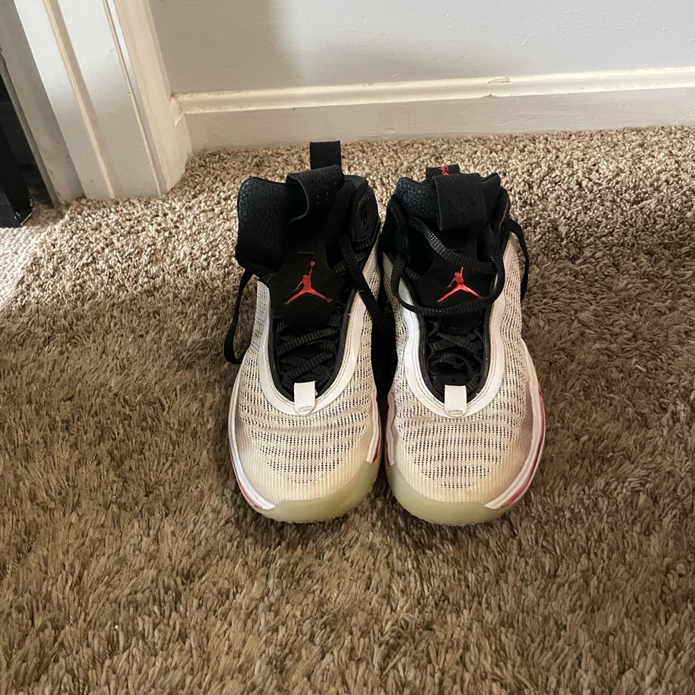 Air Jordan Black and White basketball shoes
